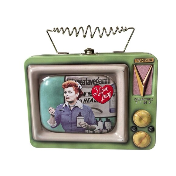 Vintage I Love Lucy Vandor Television Antenna Tin Lunchbox Vitametavegamin 2001 - Picture 1 of 3